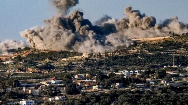 Bombardeo de la Resistencia Islámica en el Líbano en Monte Miron 