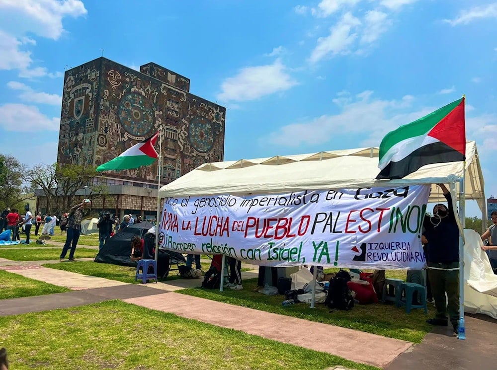 Estudiantes de las Casas de Altos Estudios mexicanas también se unieron a la llamada Revolución Universitaria contra la masacre israelí en la Franja de Gaza que inició en Estados Unidos y se extendió por Latinoamérica y Europa. 