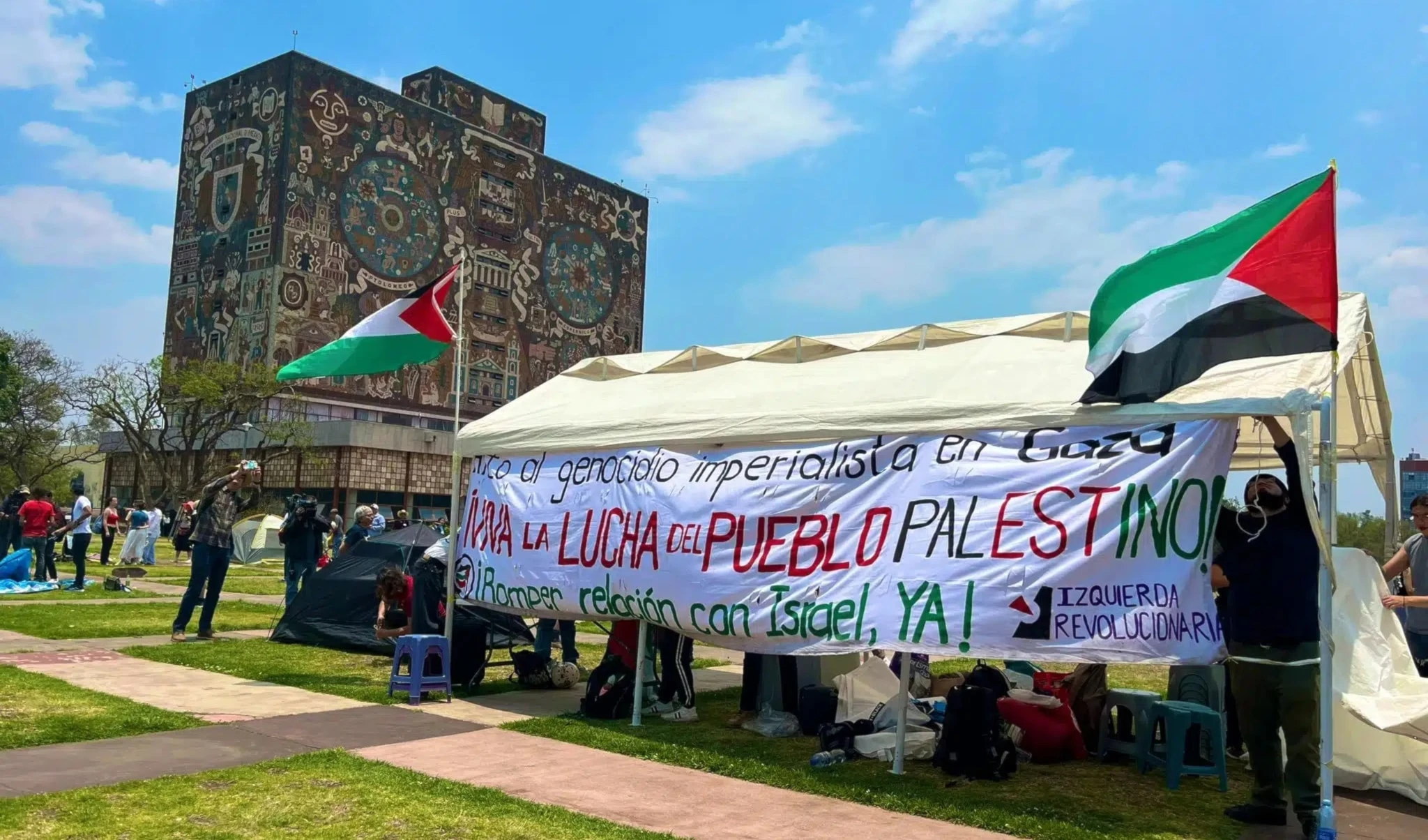 Estudiantes de las Casas de Altos Estudios mexicanas también se unieron a la llamada Revolución Universitaria contra la masacre israelí en la Franja de Gaza que inició en Estados Unidos y se extendió por Latinoamérica y Europa.