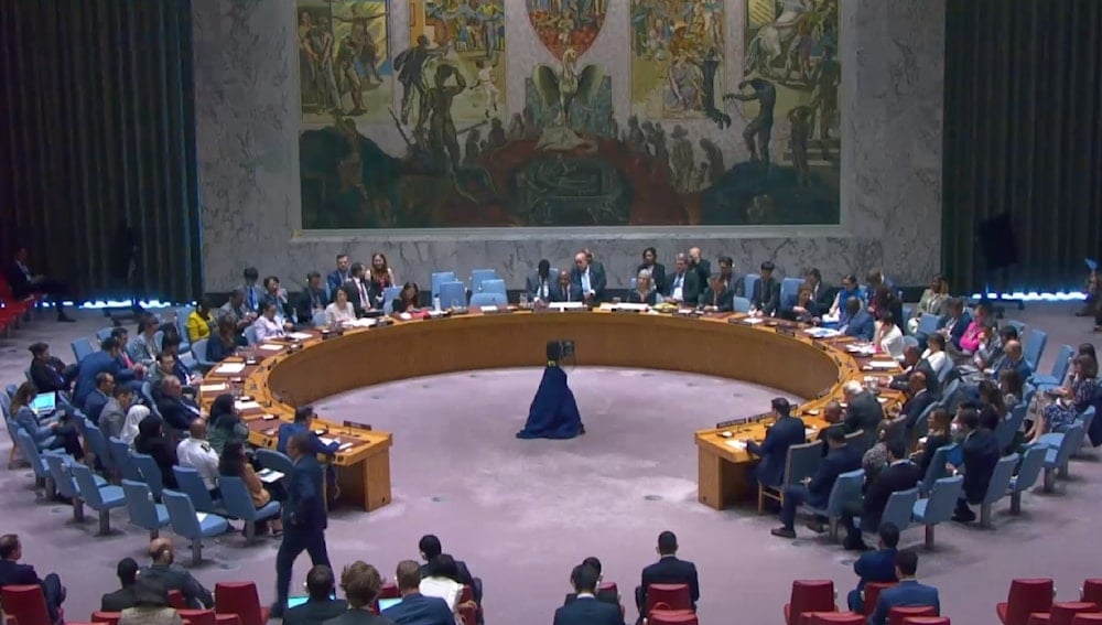 Consejo de Seguridad de la ONU durante sesión sobre situación en Medio Oriente