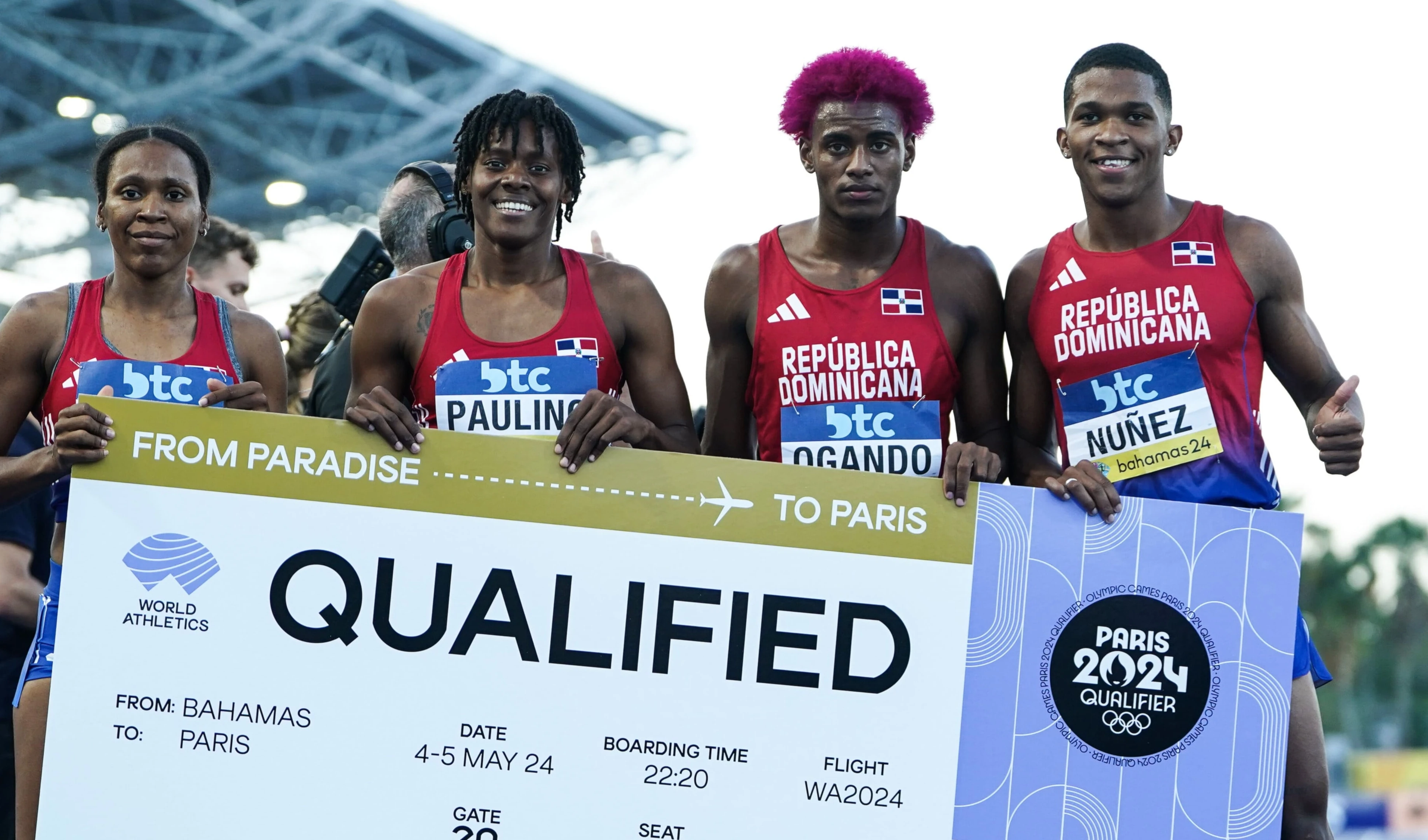 Relevos de Latinoamérica acceden a París 2024 en mundial de Bahamas.