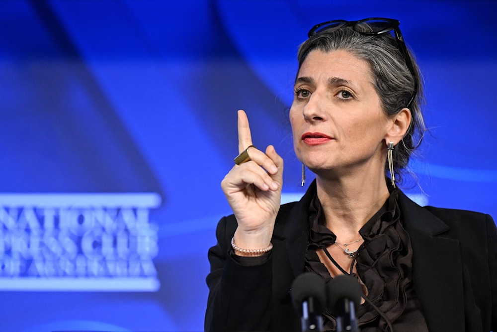 La relatora especial de la ONU sobre los derechos humanos en los territorios palestinos, Francesca Albanese.