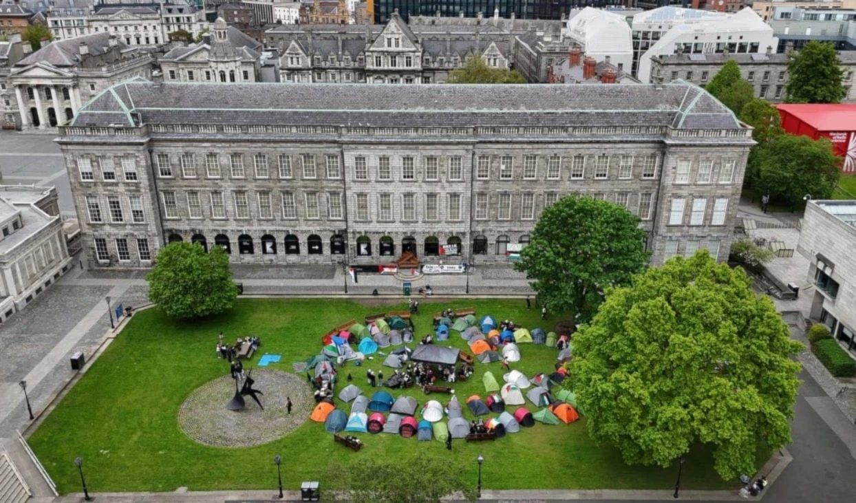La Universidad Trinity, en Dublin, es escenario desde hace semanas de protestas contra la guerra israelí en Gaza.