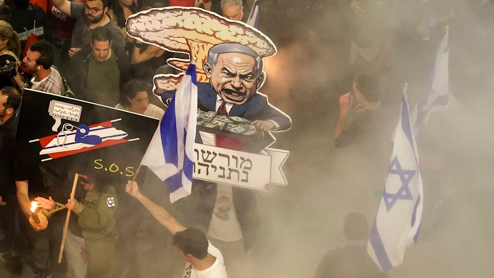 Protestas contra Netanyahu protagonizadas por las familias de los prisioneros israelíes detenidos en la Franja de Gaza.