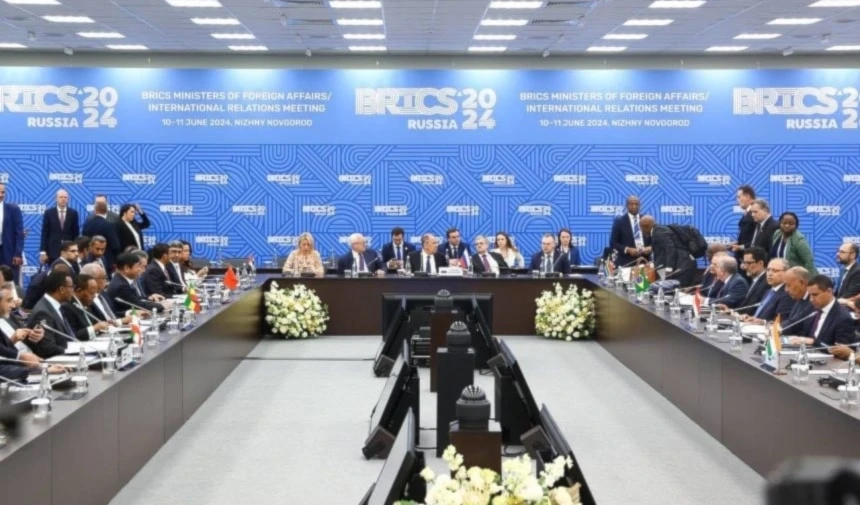 Reunión de cancilleres del BRICS en la ciudad rusa de Nizhni Nóvgorod.