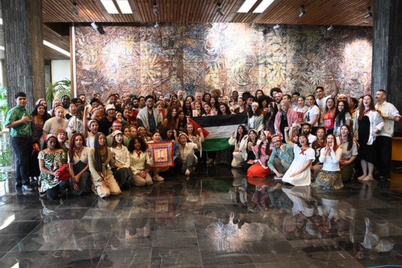 Presidente de Cuba aborda situación de Palestina con jóvenes de EE. UU. (Presidencia Cuba)