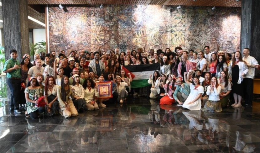 Presidente de Cuba aborda situación de Palestina con jóvenes de EE. UU. (Presidencia Cuba)