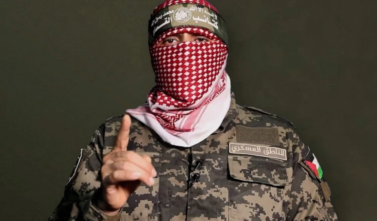 El portavoz de las Brigadas Al-Qassam, Abu Ubaida.
