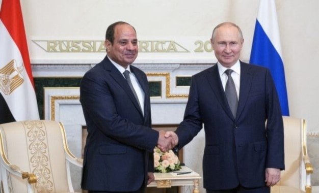 Encuentro entre los presidentes de Egipto y Rusia. 2023 (Reuters)