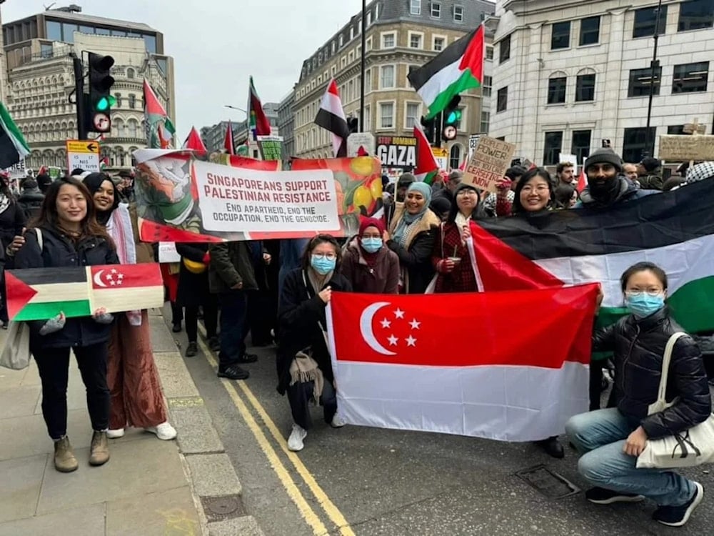 Indonesios muestran su solidaridad con la causa palestina.