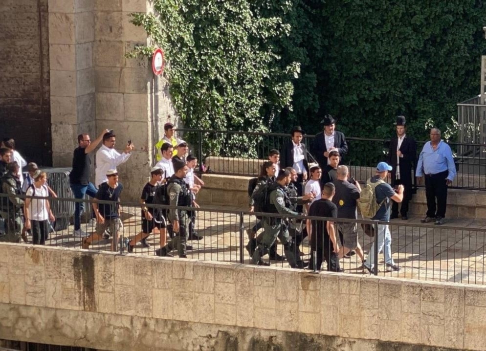 Policía de ocupación ataca a periodistas previo al inicio de Marcha de las Banderas