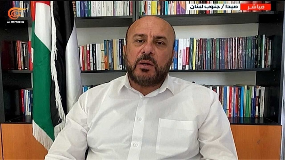 Representante de Hamas en Líbano, Ahmad Abdel Hadi, ofrece declaraciones a Al Mayadeen