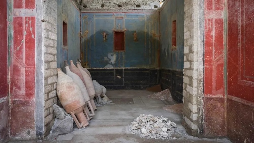 Descubren un santuario azul en Pompeya, Italia: Foto: Ministerio de Cultura de Italia.