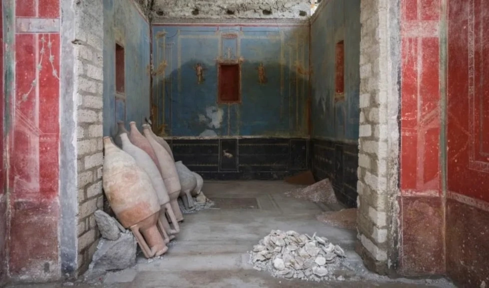 Descubren un santuario azul en Pompeya, Italia: Foto: Ministerio de Cultura de Italia.