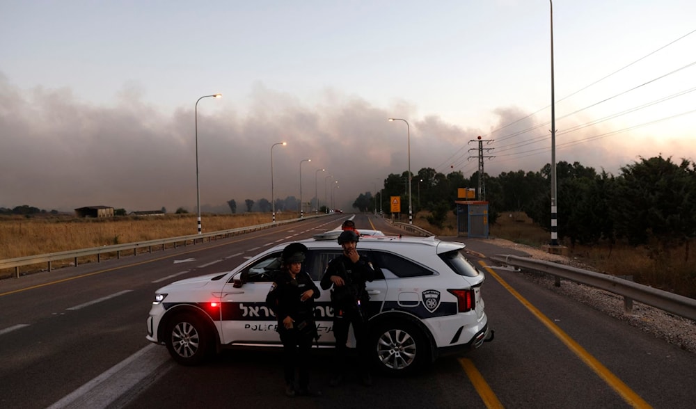 La policía israelí en el Golán sirio ocupado en medio del fuego de Hizbullah.  (Foto: AFP)