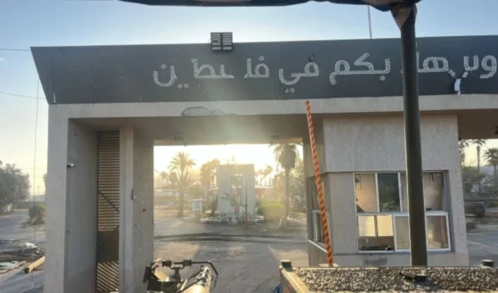 El lado palestino del cruce fronterizo de Rafah con Egipto el 6 de mayo 2024.