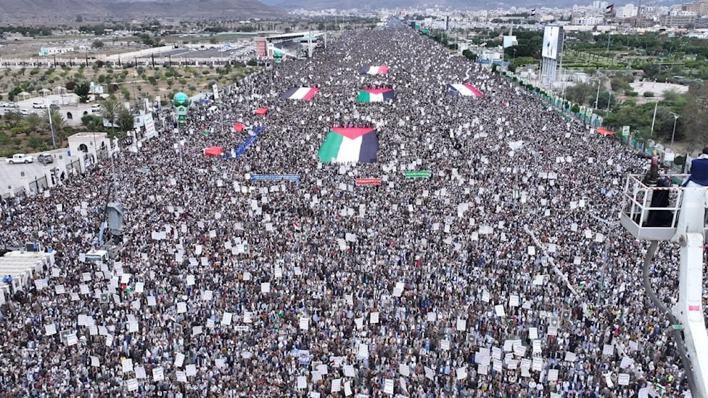 Manifestaciones en Yemen en solidaridad con el pueblo y la resistencia palestinos en la Franja de Gaza.