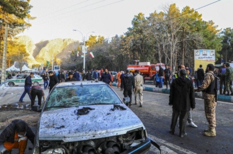 De los atentados terroristas en la ciudad iraní de Kerman a principios de este año (AFP)