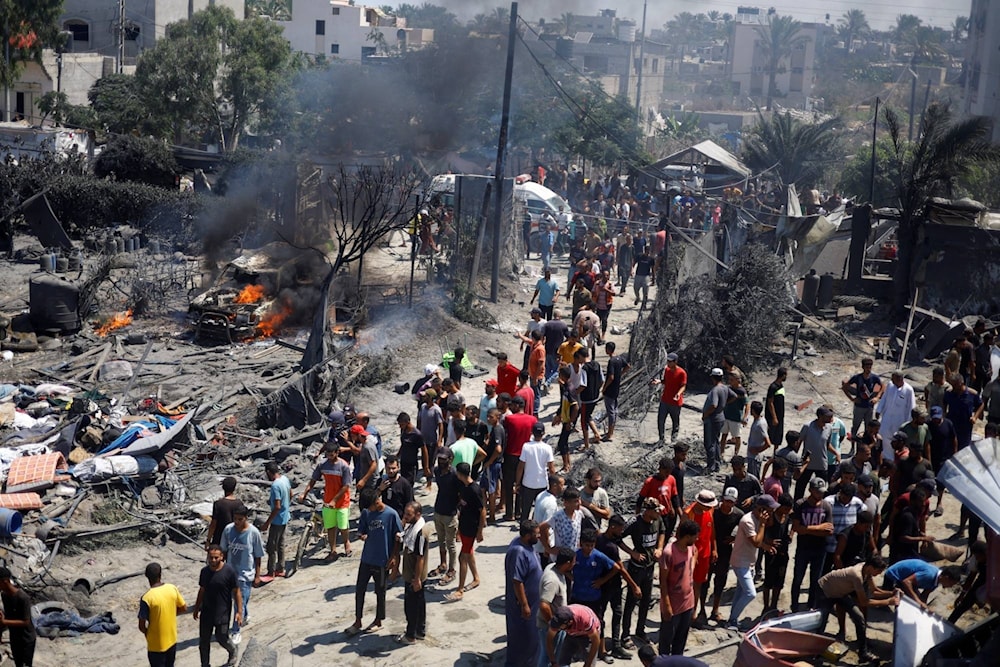 Escena desde arriba tras el ataque israelí contra Khan Yunis, donde 