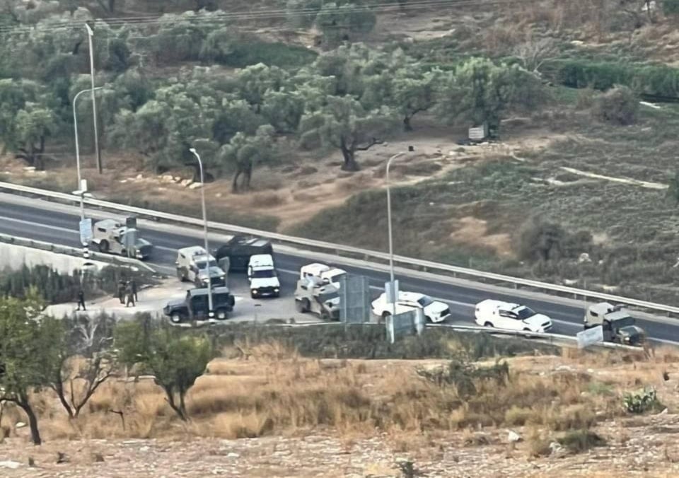 Lugar del ataque a tiros cerca de Beit Lid, al este de Tulkarem. Foto: Tomada de las redes sociales.