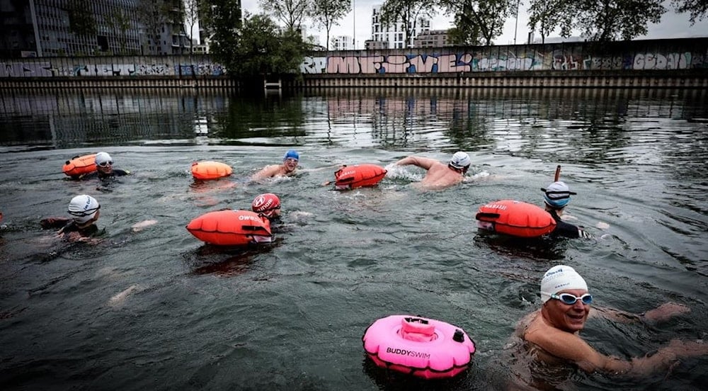 Aguas del Sena conformes con la celebración de pruebas olímpicas. Foto AFP.