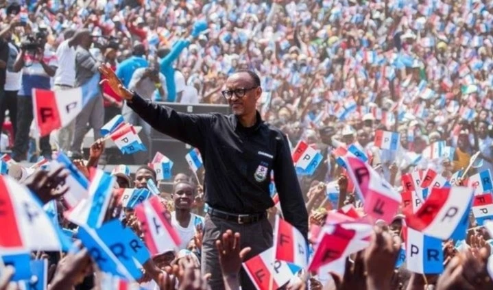 El presidente de Ruanda, Paul Kagame, en un encuentro con sus partidarios El presidente de Ruanda, Paul Kagame, en un encuentro con sus partidarios