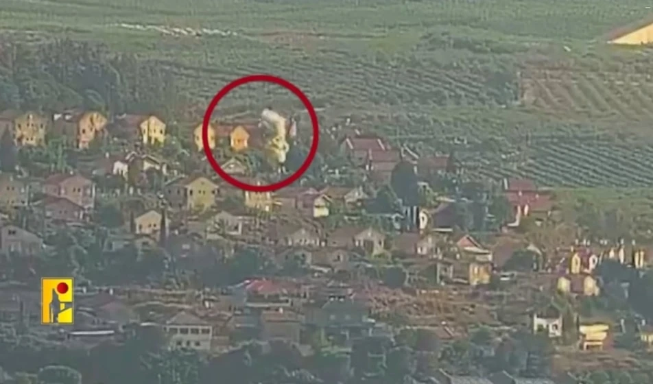 Hizbullah ataca un edificio utilizado por soldados de la ocupación en el asentamiento de Al-Manara.