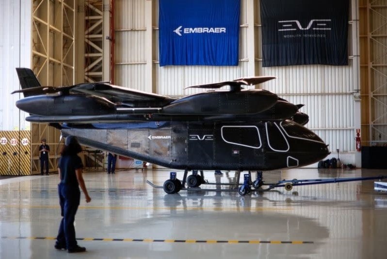 Empresa de Brasil presenta su prototipo de taxi volador eléctrico. Foto: Reuters. 