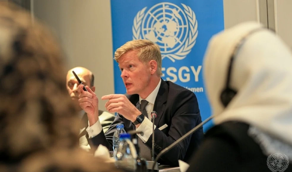 El enviado de la Organización de Naciones Unidas a Yemen, Hans Grundberg.