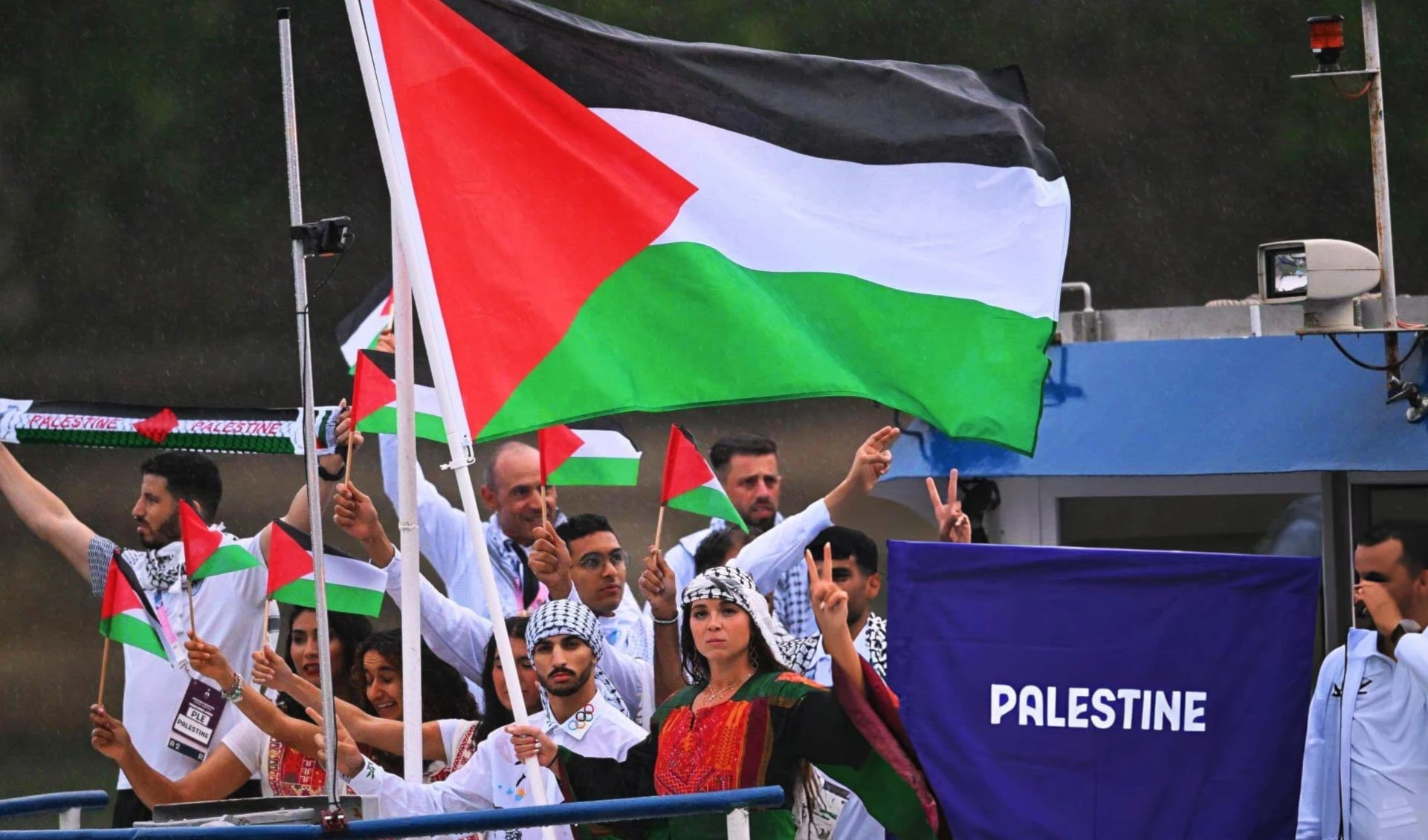 Palestina desfile en Paris 2024.