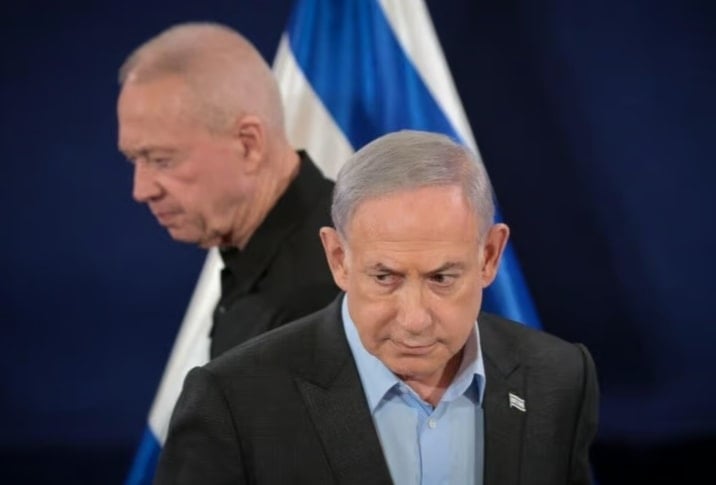 Primer ministro de “Israel”, Benjamín Netanyahu, y ministro de Seguridad, Yoav Galant