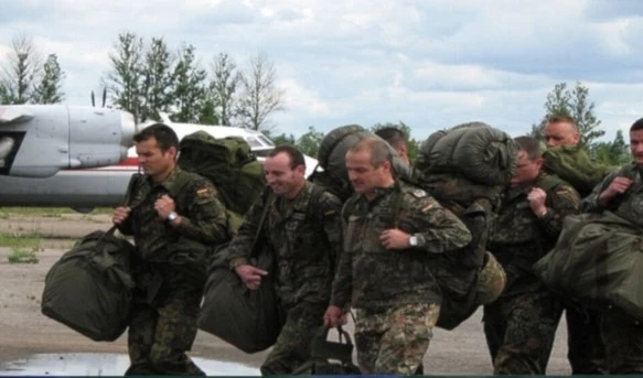 Fuerzas alemanas en Niamey, capital de Níger.
