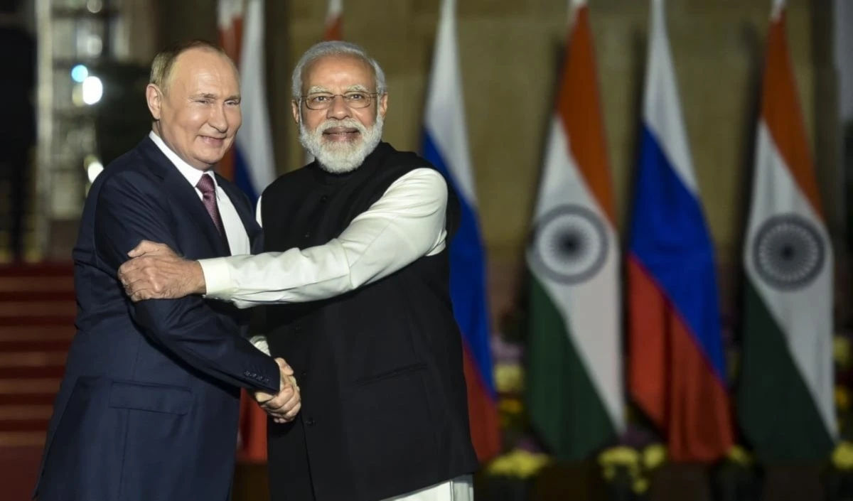 El primer ministro de la India, Narendra Modi, junto al presidente de Rusia, Vladimir Putin. Fuente: BTI