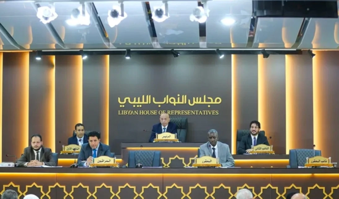 La Cámara de Representantes de Libia, encabezada por Aguila Saleh.