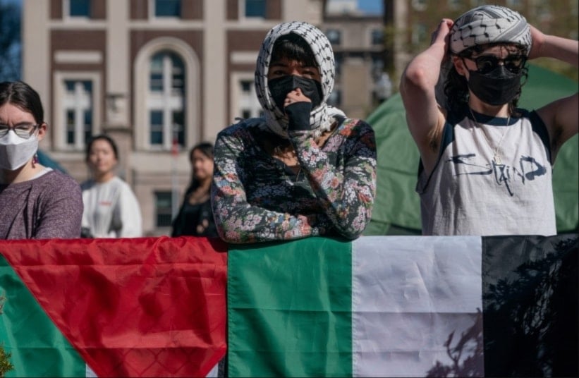 Adolescentes en Estados Unidos participan en protestas contra la guerra en la Franja de Gaza. Foto: Reuters