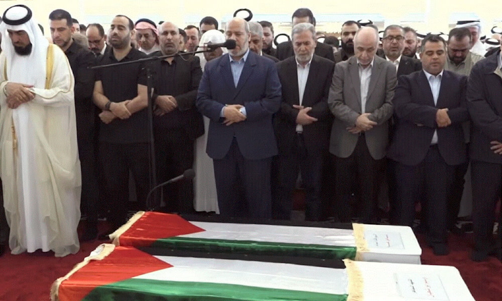 Gran asistencia oficial y popular a funeral de Ismail Haniyeh en Qatar.