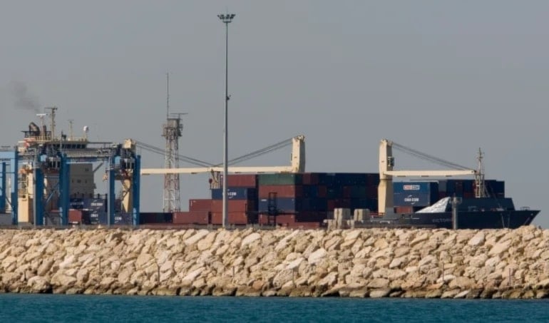 El puerto de Ashdod en la Palestina ocupada (Foto: Agencias)