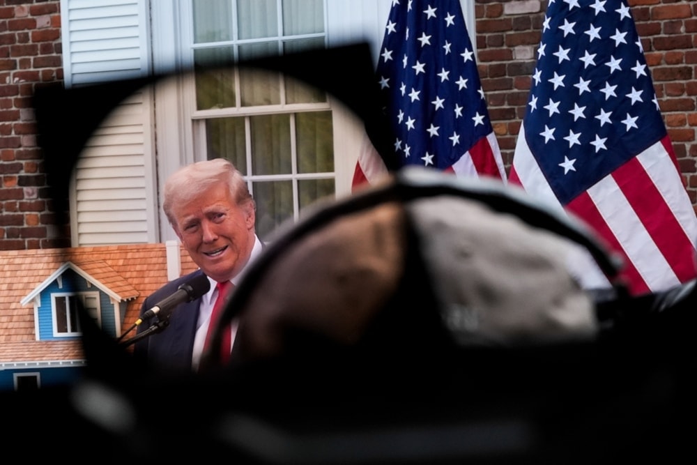 Donald Trump en un mitin electoral en Nueva Jersey. (foto AP). 