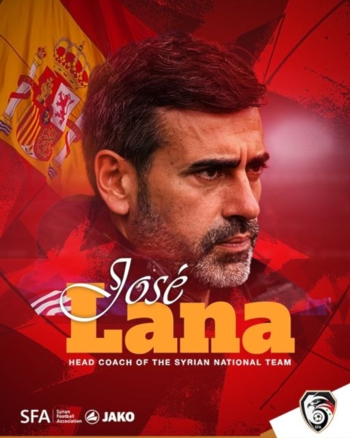 Español José María Lana anunciado como nuevo DT de fútbol de Siria.