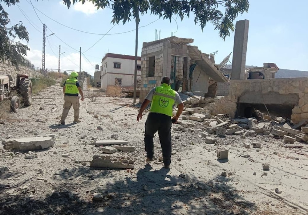 Efectos del bombardeo de la ocupación a una casa en Kafr Kila, sur de Líbano. 