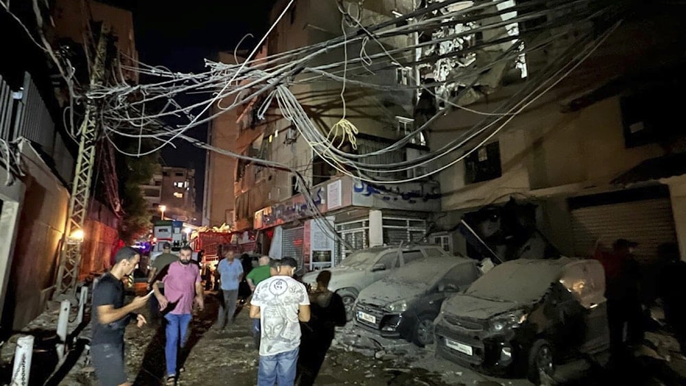 Ataque del ejército israelí contra suburbio al sur de Beirut (Foto: AP)