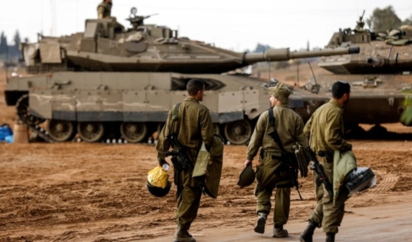 Soldados del ejército de ocupación israelí en las fronteras de la Franja de Gaza