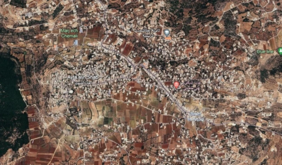 The New York Times muestra imagen de áreas bombardeadas a ambos lados de la frontera de Líbano con los territorios palestinos ocupados.