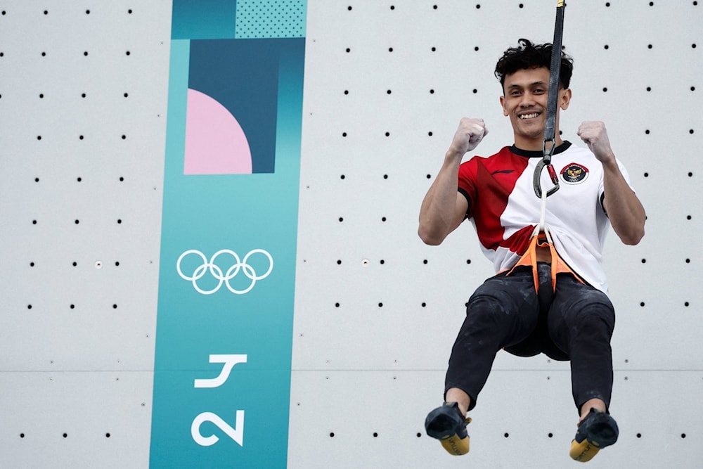 Escalador Leonardo conquista primer oro para Indonesia en Paris 2024.