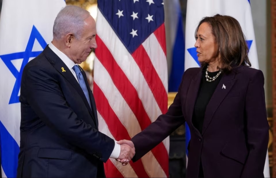 Encuentro de la vicepresidenta estadounidense y candidata presidencial, Kamala Harris, con el primer ministro israelí, Benjamín Netanyahu, en la Casa Blanca hace unas semanas.