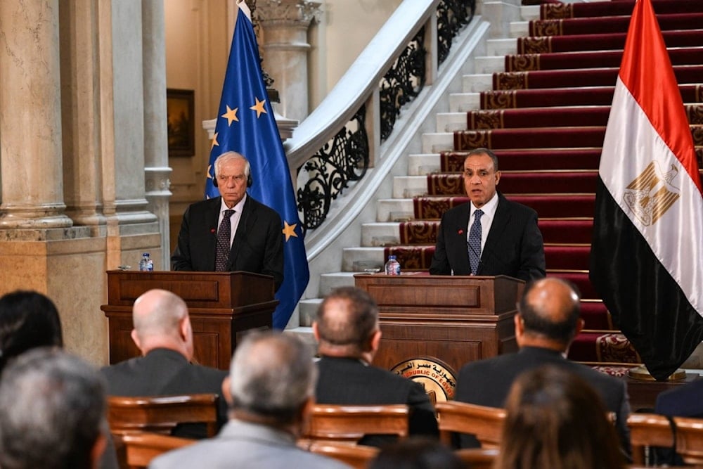 Conferencia de prensa conjunta en El Cairo entre el el alto representante de la Unión Europea para Asuntos Exteriores y Política de Seguridad, Josep Borrell.y el ministro de Relaciones Exteriores de Egipto, Badr Abdelatty. 