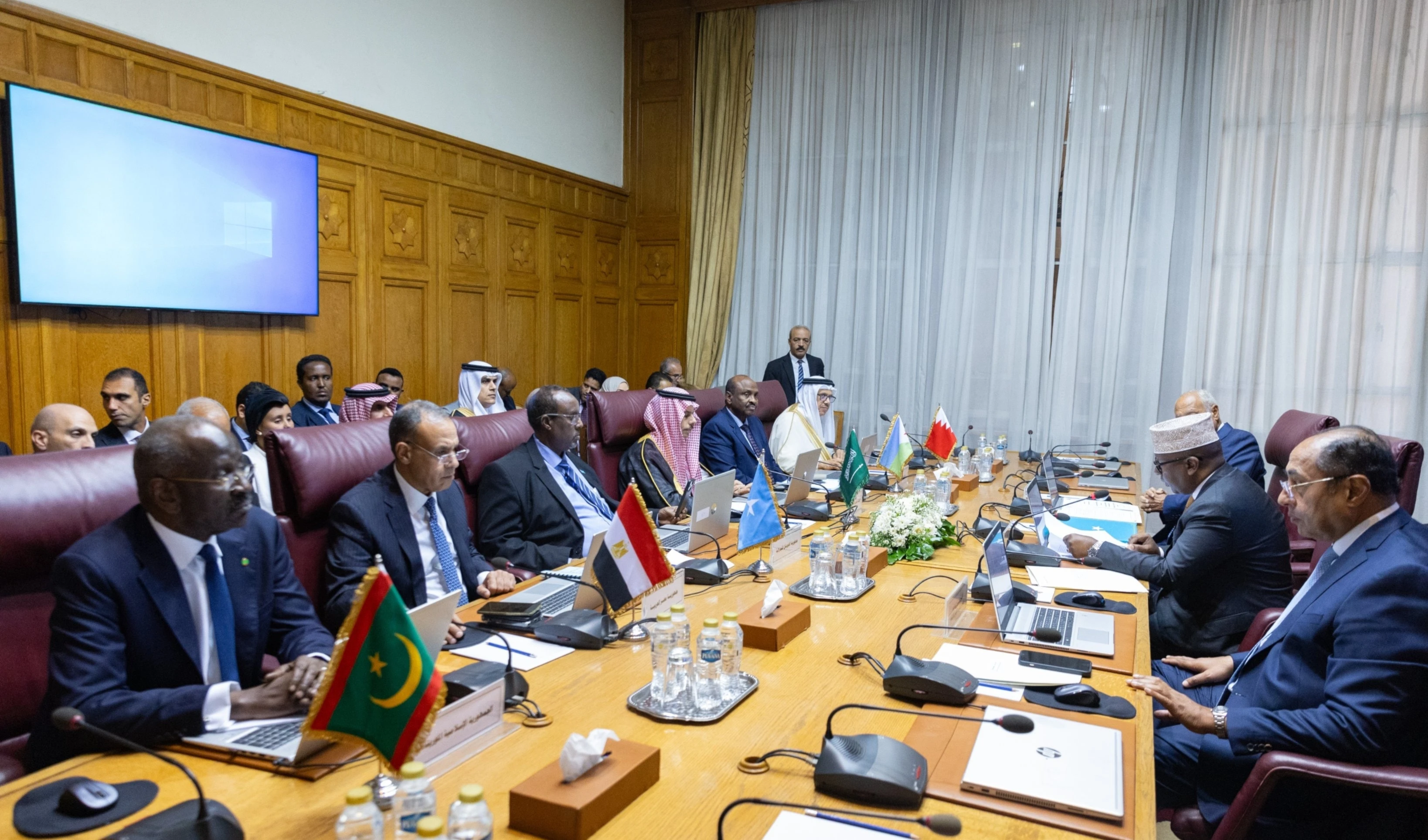 Ministros de Asuntos Exteriores árabes durante la reunión del Consejo de la Liga Árabe en el 162º período de sesiones (Agencias)