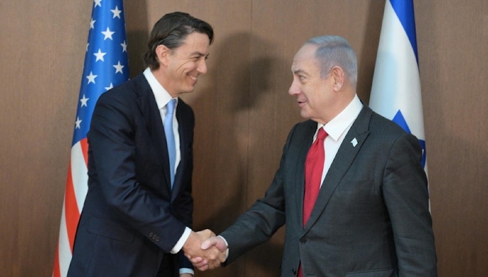 Encuentro entre el primer ministro israelí, Benjamón Netanyahu, y el enviado especial estadounidense, Amos Hochstein.