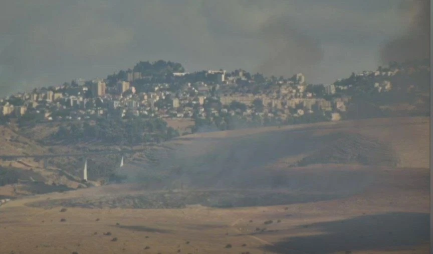 Varios cohetes de Hizbullah cayeron sobre la zona de Safed. (Foto: Medios israelíes)