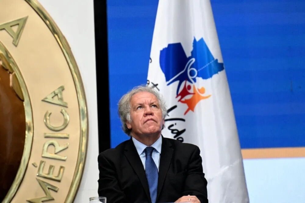 Secretario general de la Organización de Estados Americanos, Luis Almagro, en Guatemala. 11 de septiembre de 2023.. (Foto: AFP)